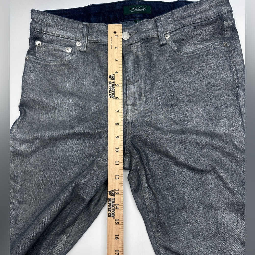 Lauren Ralph Lauren Slim Gray/silvery Women’s size 12p‎ Jeans (D81) - Picture 5 of 10